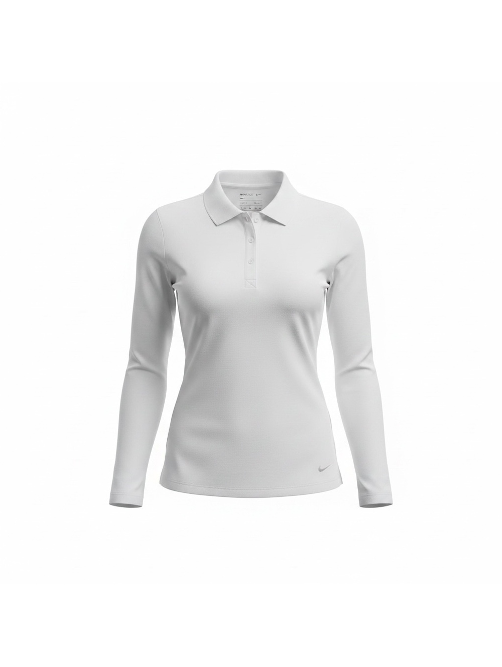 Nike Golf Women's Sportswear Athletic White Long Sleeve Polo Shirt Size Small